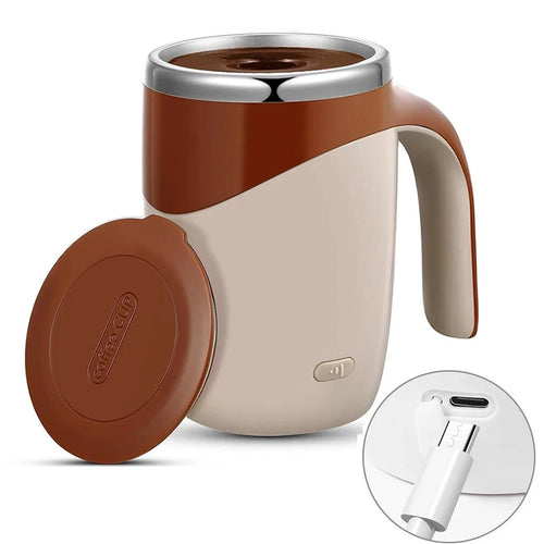 Automatic Self Mixing Magnetic Stainless Steel Coffee Cup Milk Self Stirring Mug
